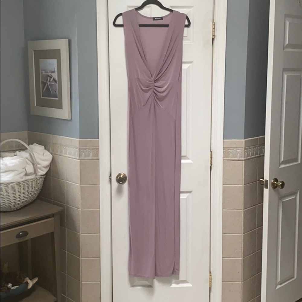 Romantic Mauve Polyester Dress